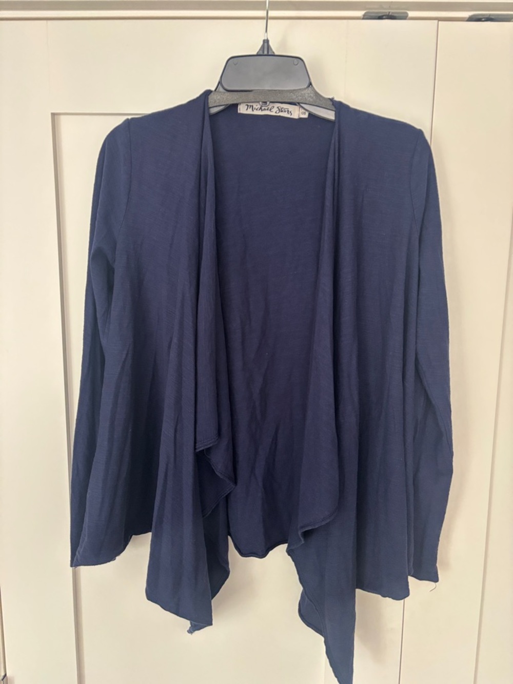 Michael Stars Navy Draped Open Front Cardigan